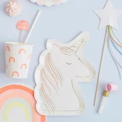 Magical Unicorn Plates (x 8)><noscript><img width=