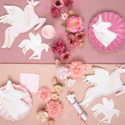 Magical Unicorn Plates (x 8)><noscript><img width=