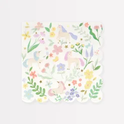 Meadow Unicorns Large Napkins (x 16)>Meri Meri Sale