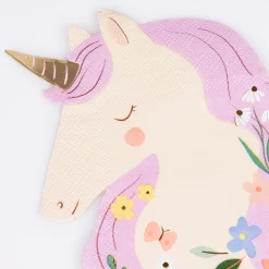 Meadow Unicorns Shaped Napkins (x 16)>Meri Meri New