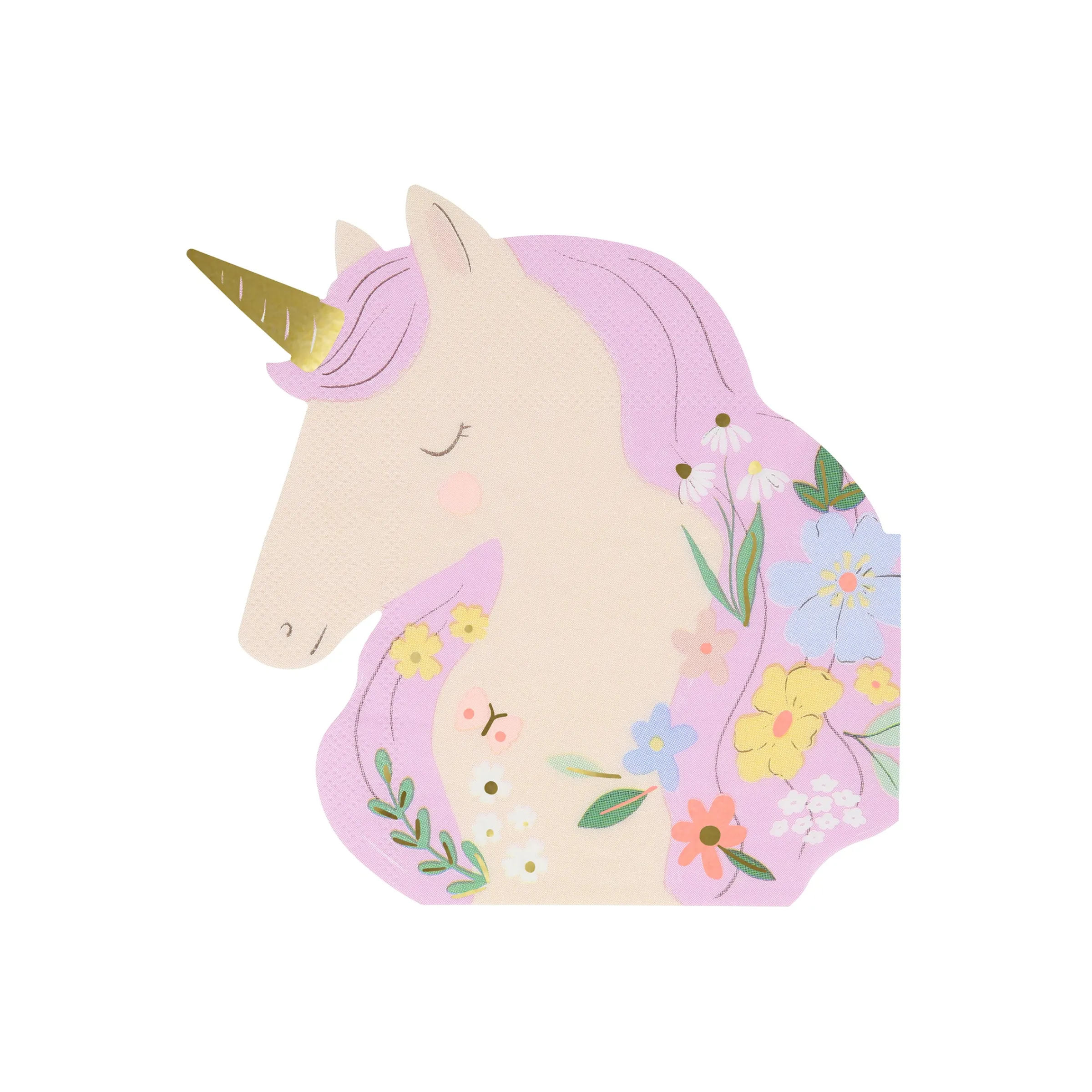 Meadow Unicorns Shaped Napkins (x 16)>Meri Meri New