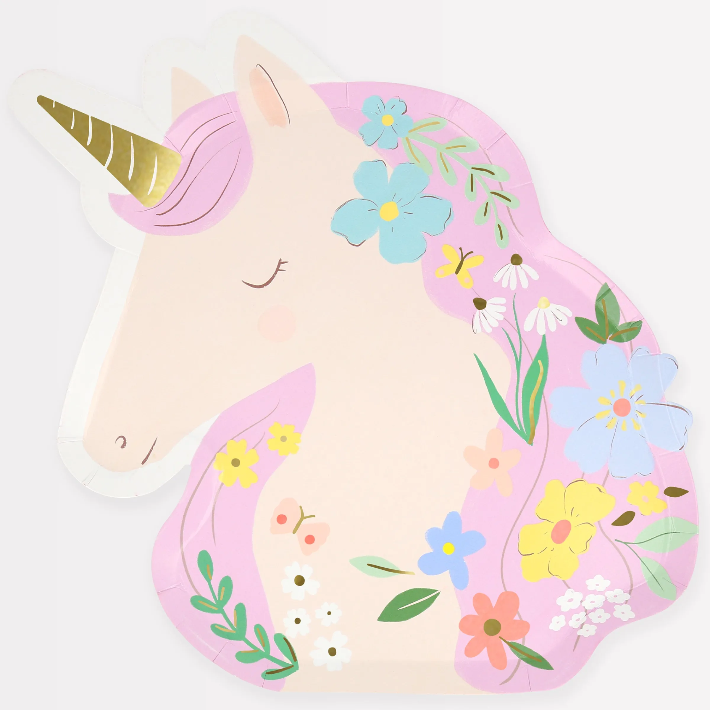 Meadow Unicorns Shaped Plates (x 8)>Meri Meri Fashion