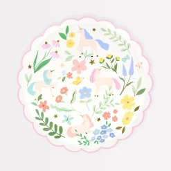 Meadow Unicorns Side Plates (x 8)>Meri Meri Clearance