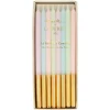 x Ladurée Paris Gold Dipped Candles (x 16)>Meri Meri Hot