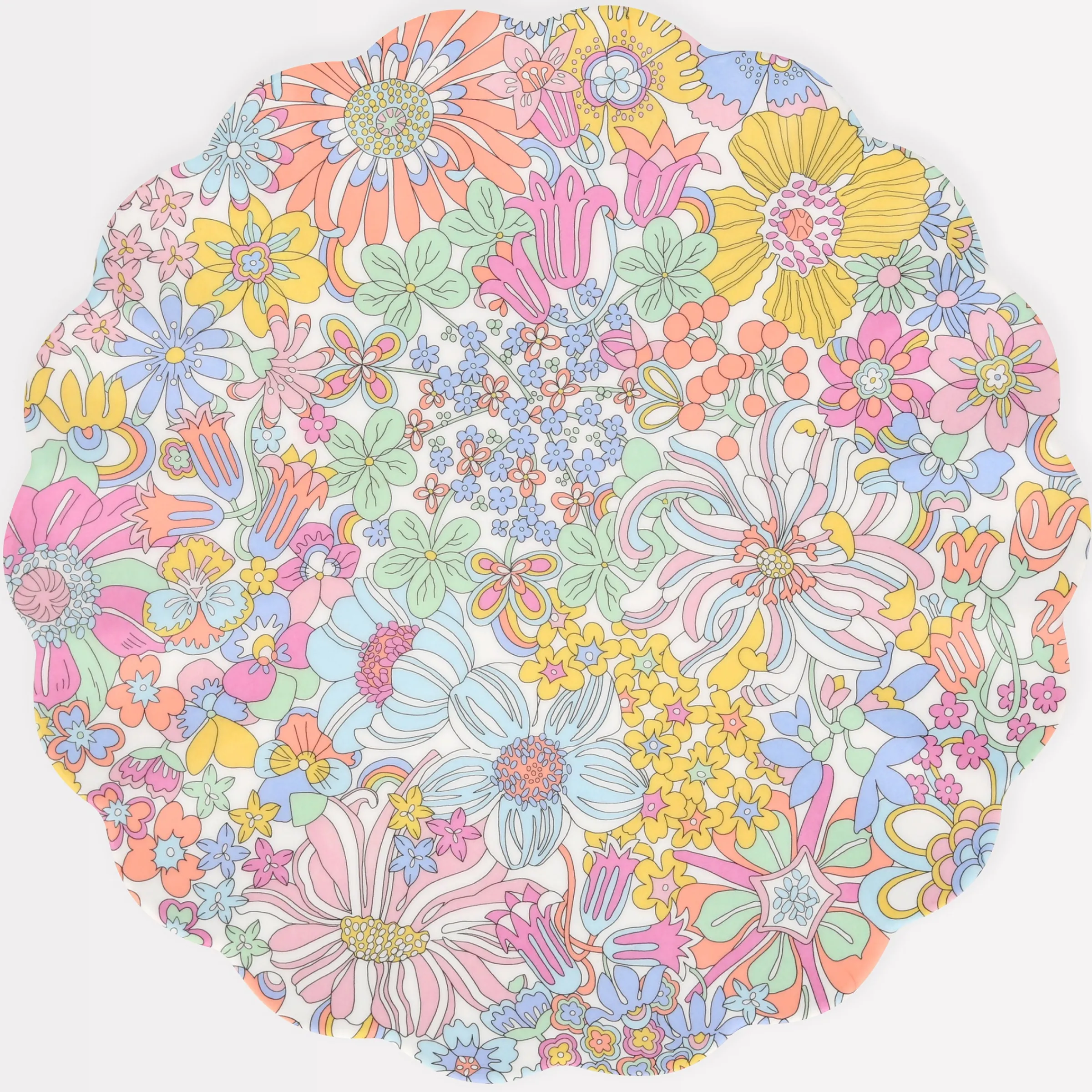 x Liberty Rainbow Garden Reusable Large Plate>Meri Meri Sale