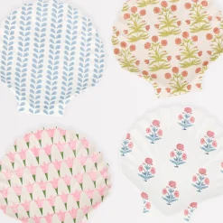 x Molly Mahon Reusable Shell Plates (x 4)>Meri Meri Outlet