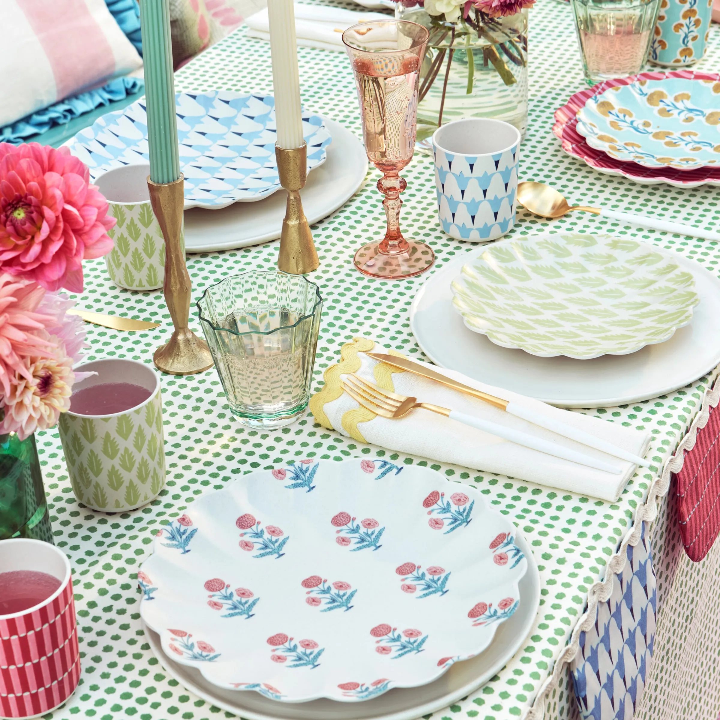 x Molly Mahon Reusable Large Plates (x 6)>Meri Meri Best