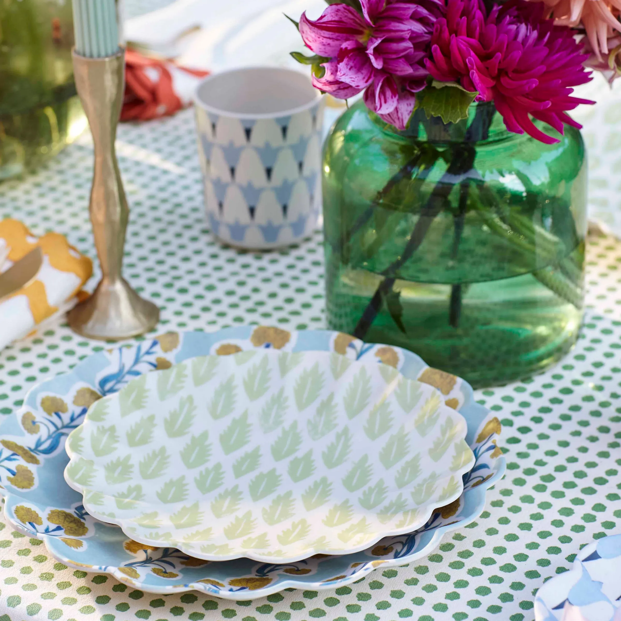 x Molly Mahon Reusable Large Plates (x 6)>Meri Meri Best