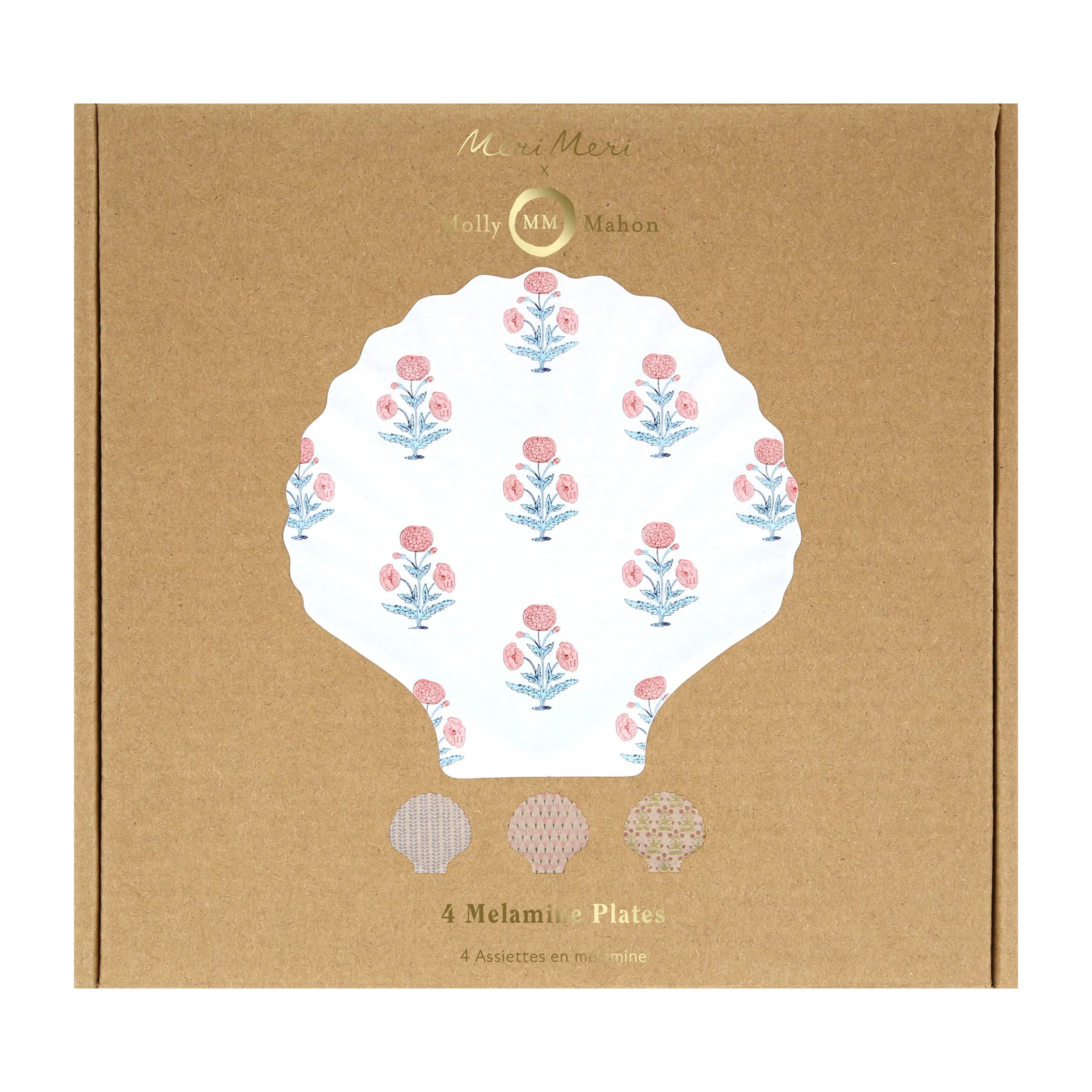 x Molly Mahon Reusable Shell Plates (x 4)>Meri Meri Outlet