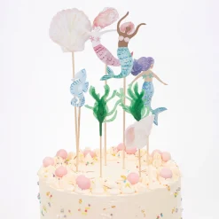 Mermaid Cake Toppers (x 7)>Meri Meri Best