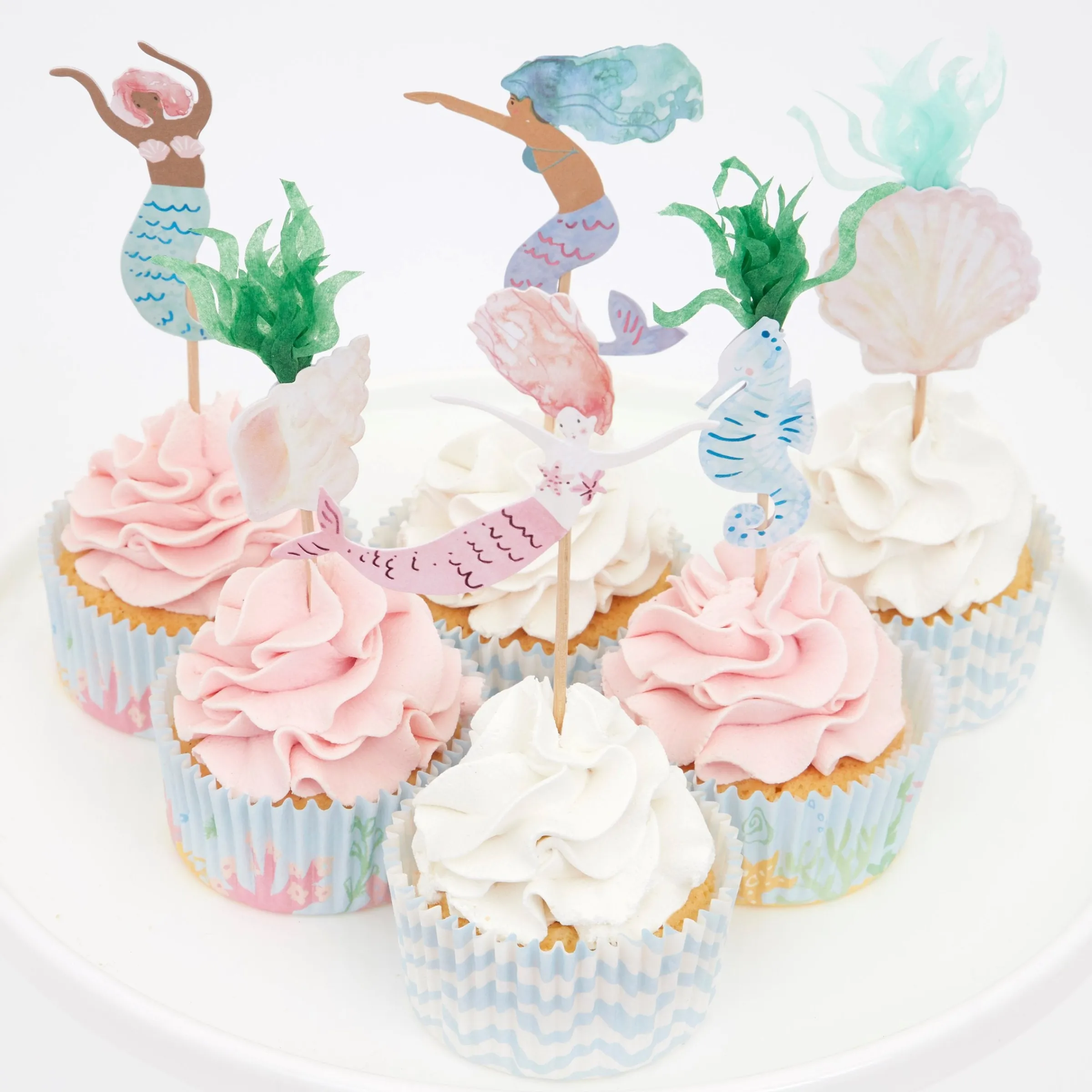 Mermaid Cupcake Kit (x 24 toppers)>Meri Meri Sale