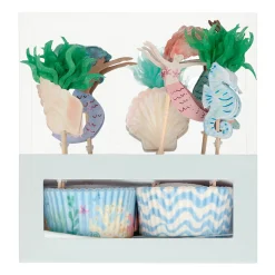 Mermaid Cupcake Kit (x 24 toppers)>Meri Meri Sale