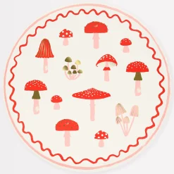 Merry Mushrooms Dinner Plates (x 8)>Meri Meri Sale