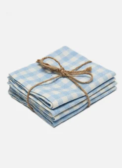 Mini Gingham Baby Blue Kid Napkins>Meri Meri Online