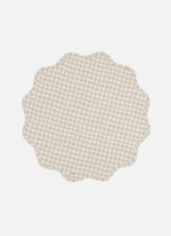 Mini Gingham Cream Scalloped Edge Placemat>Meri Meri Best