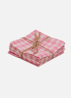 Mini Gingham Peony Kids Napkins>Meri Meri Sale