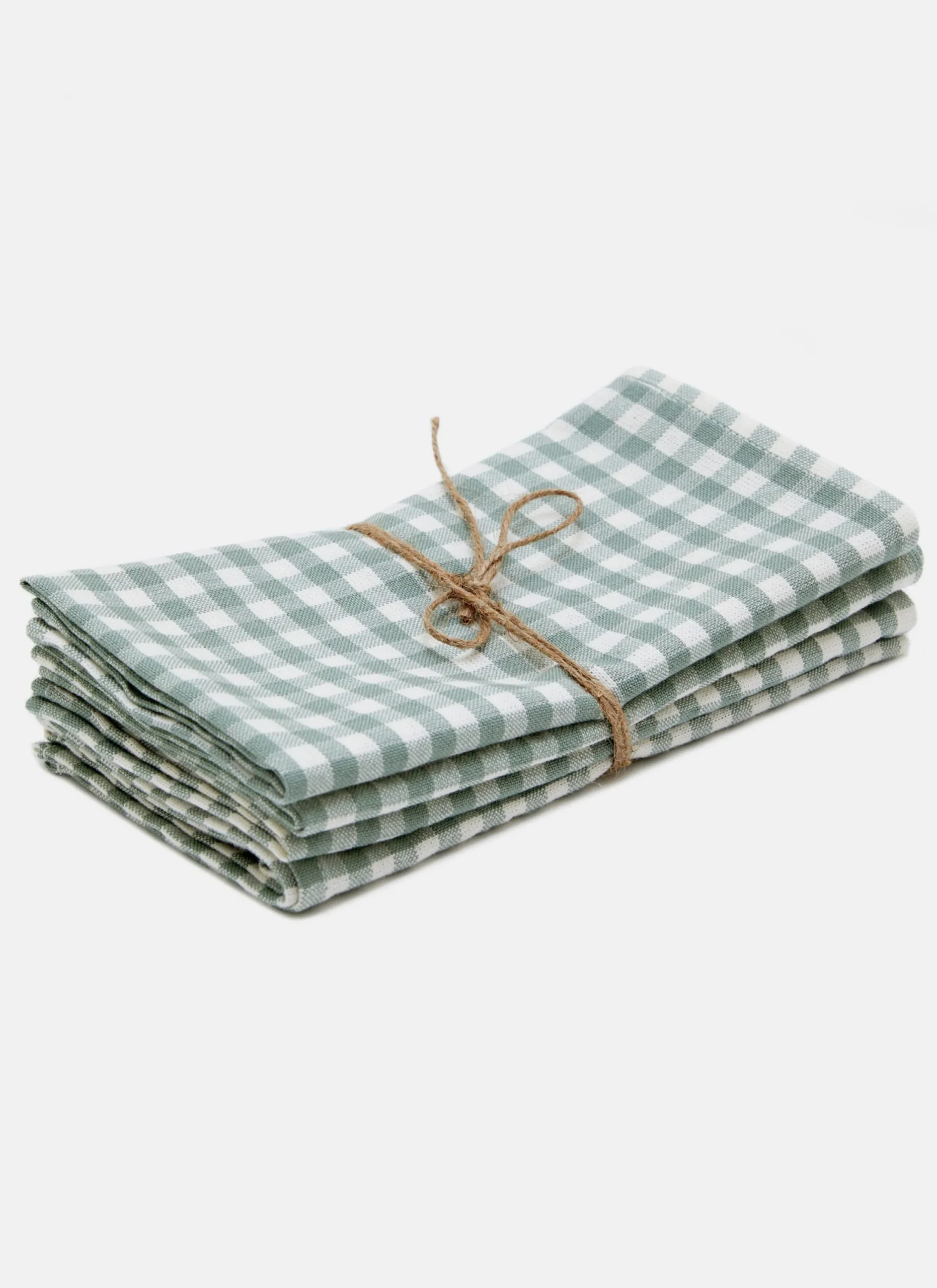 Mini Gingham Sage Napkins>Meri Meri New