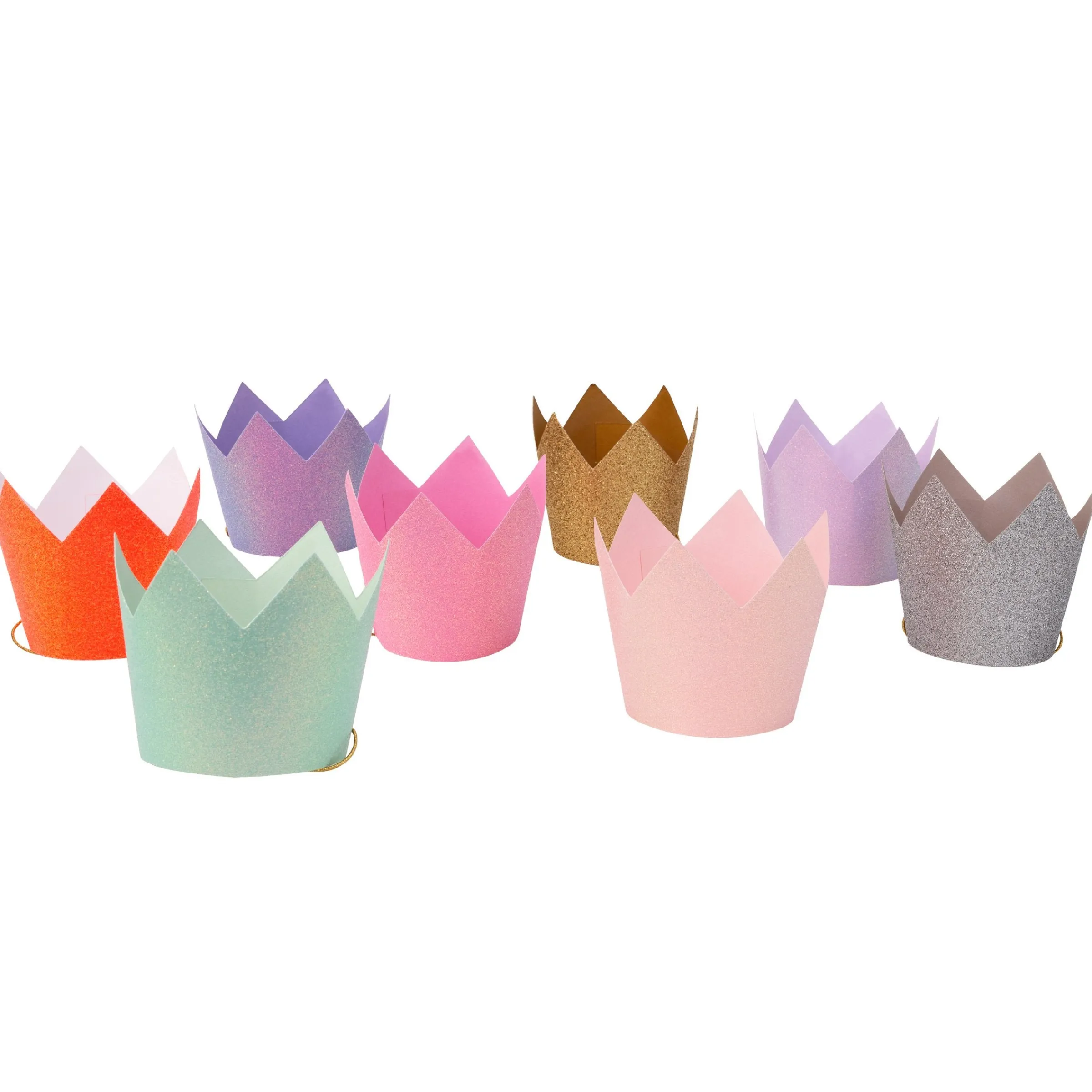 Mini Glitter Party Crowns (x 8)>Meri Meri Discount