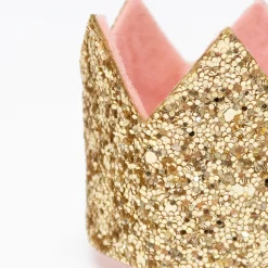 Mini Gold Glitter Crown Hair Clip>Meri Meri Best