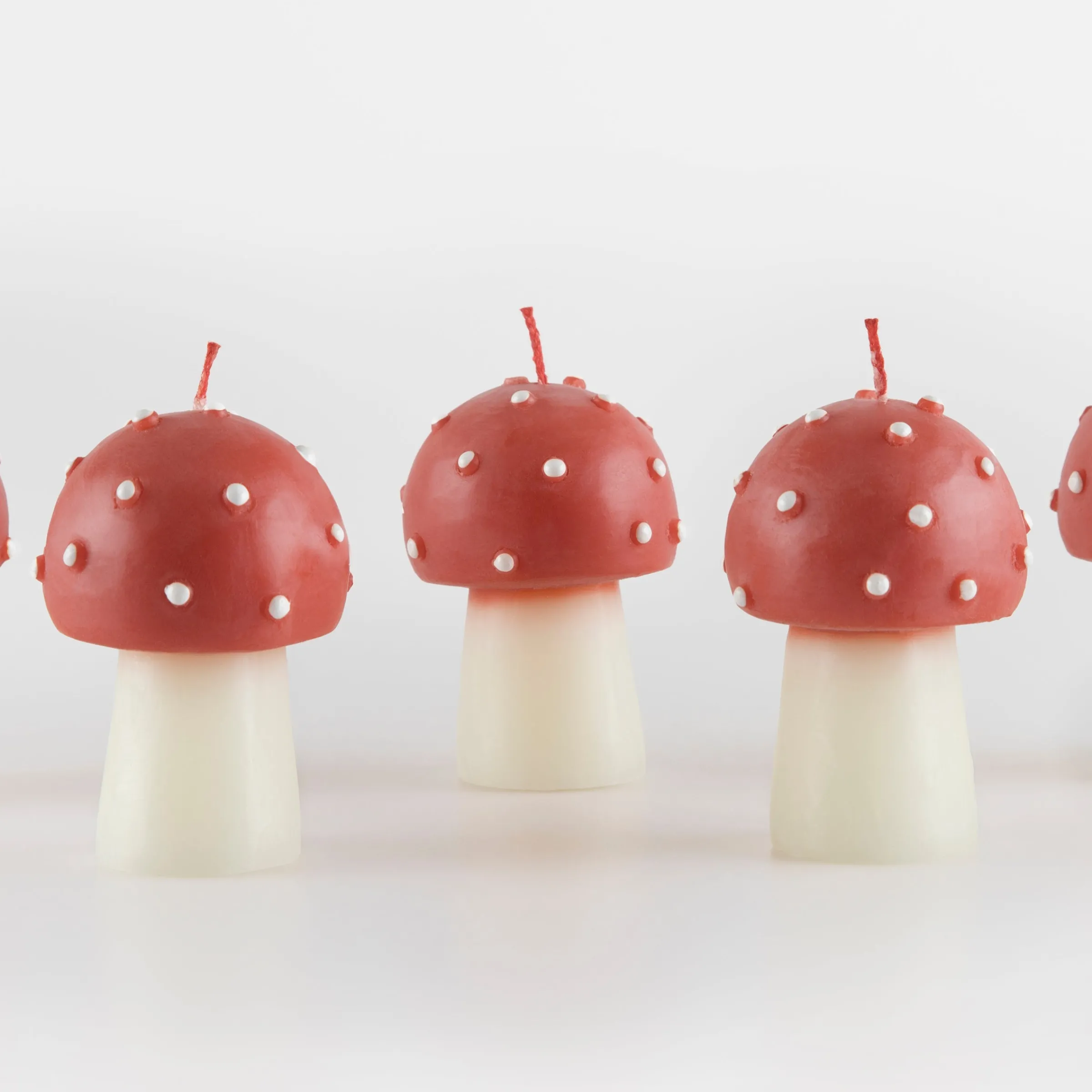 Mini Mushroom Candles (x 6)>Meri Meri Clearance