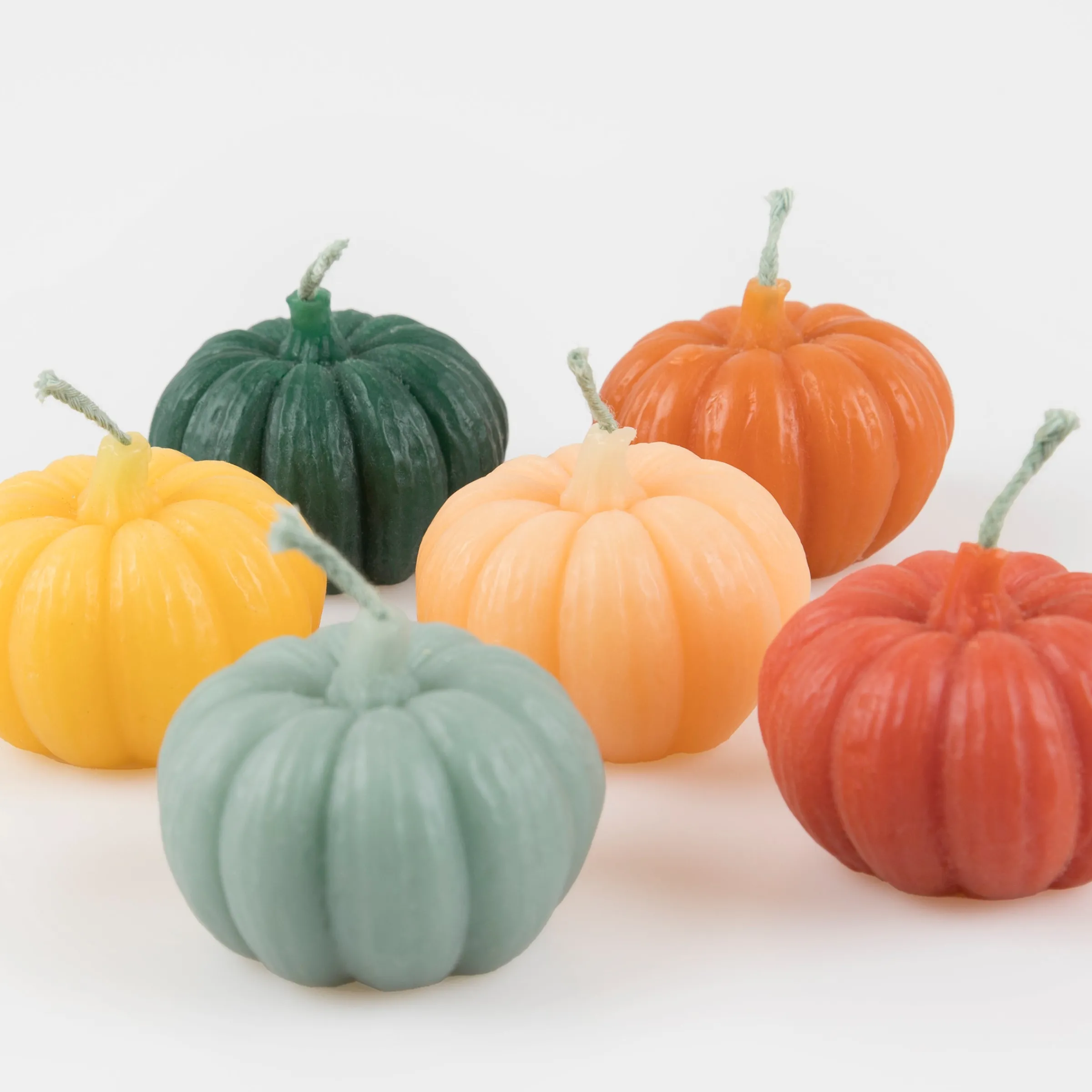 Mini Rainbow Pumpkin Candles (x 6)>Meri Meri Best