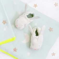 Mint Bunny Baby Booties><noscript><img data-lazyloaded=