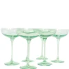 Mint Green Champagne Coupe Stemware (x 6)>Meri Meri Outlet