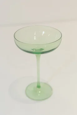 Mint Green Champagne Coupe Stemware (x 6)><noscript><img width=