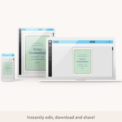 Mint Scallop Download & Print Invitation>Meri Meri Fashion