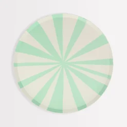 Mint Stripe Side Plates (x 8)>Meri Meri Discount
