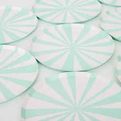 Mint Stripe Side Plates (x 8)><noscript><img width=