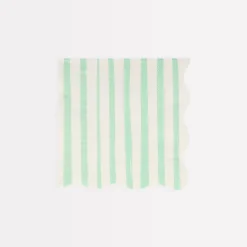 Mint Stripe Small Napkins (x 16)>Meri Meri Sale