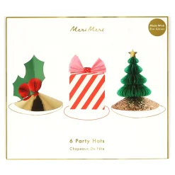 Mixed Christmas Party Hats (x 6)><noscript><img width=