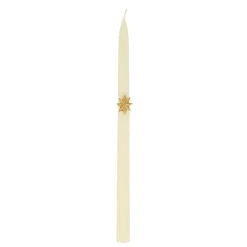 Mixed Gold Star Taper Candles (x 6)><noscript><img width=