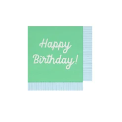 Mixed Happy Birthday Small Napkins (x 16)><noscript><img width=