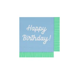 Mixed Happy Birthday Small Napkins (x 16)><noscript><img width=