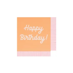 Mixed Happy Birthday Small Napkins (x 16)><noscript><img width=