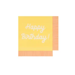 Mixed Happy Birthday Small Napkins (x 16)><noscript><img width=