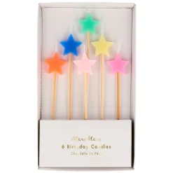Mixed Star Candles (x 6)>Meri Meri Hot