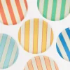 Mixed Stripe Reusable Large Plates (x 6)>Meri Meri Clearance