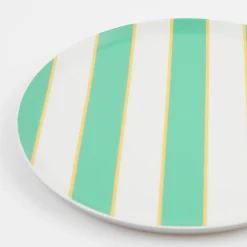 Mixed Stripe Reusable Large Plates (x 6)><noscript><img width=