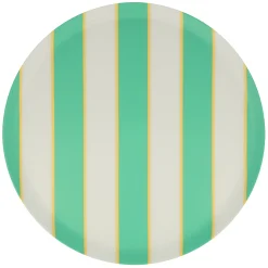 Mixed Stripe Reusable Large Plates (x 6)><noscript><img width=