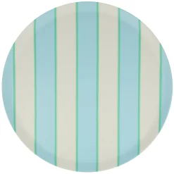 Mixed Stripe Reusable Large Plates (x 6)><noscript><img width=