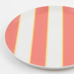 Mixed Stripe Reusable Small Plates (x 6)>Meri Meri New