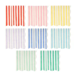 Mixed Stripe Small Napkins - Big Multipack (x 100)>Meri Meri Online