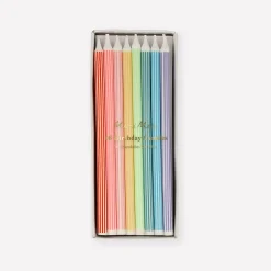 Mixed Striped Candles (x 16)>Meri Meri Outlet