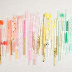 Mixed Striped Candles (x 16)>Meri Meri Outlet