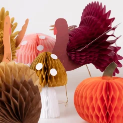 Mixed Thanksgiving Honeycomb Decorations (x 11)><noscript><img width=