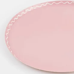 Mixed Wavy Line Dinner Plates (x 8)><noscript><img width=