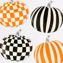 Mod Pattern Pumpkin Plates (x 8)>Meri Meri Online